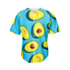 Avocado Cut In Half Print Men's Baseball Jersey