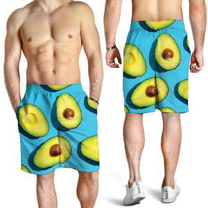 Avocado Cut In Half Print Men's Shorts