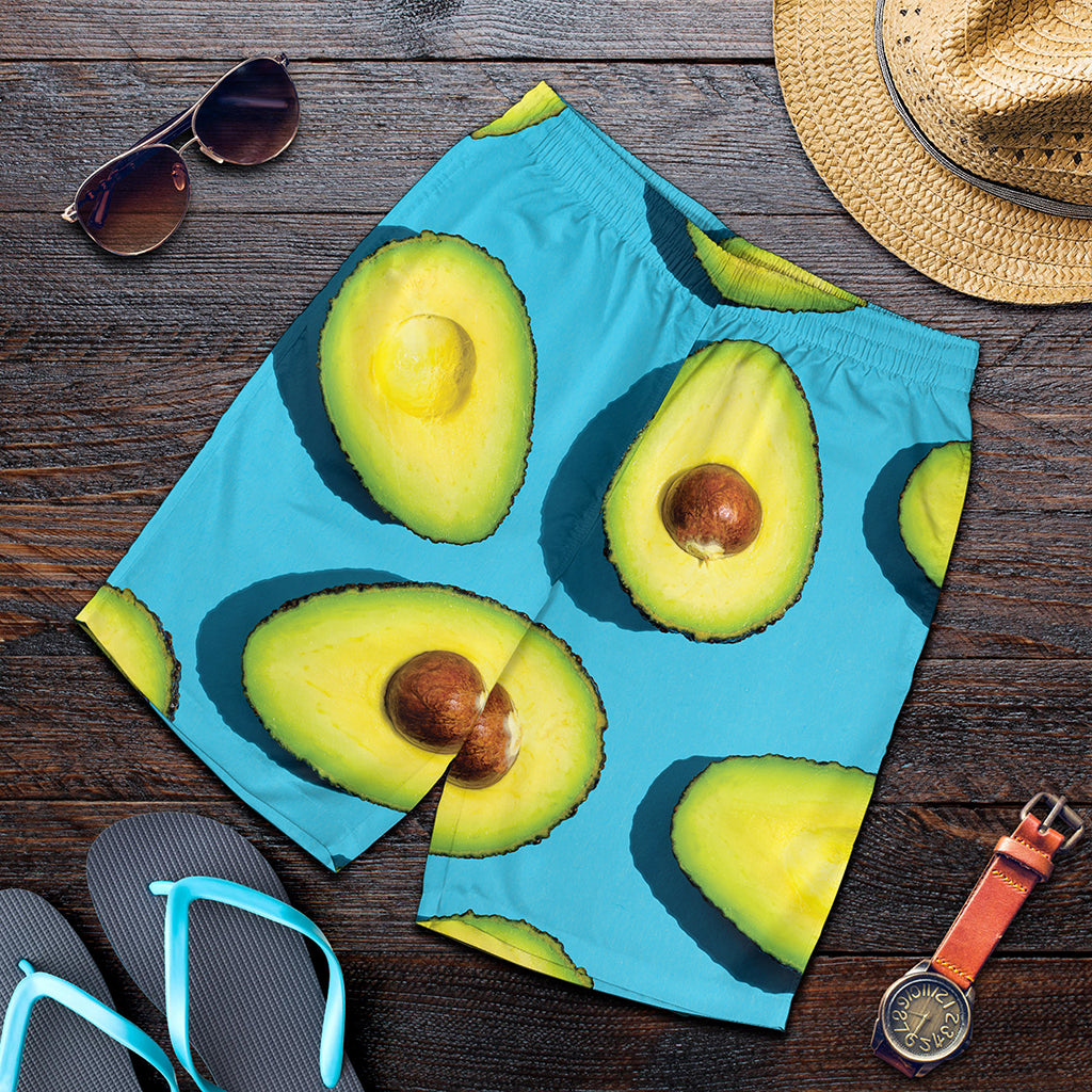 Avocado Cut In Half Print Men's Shorts