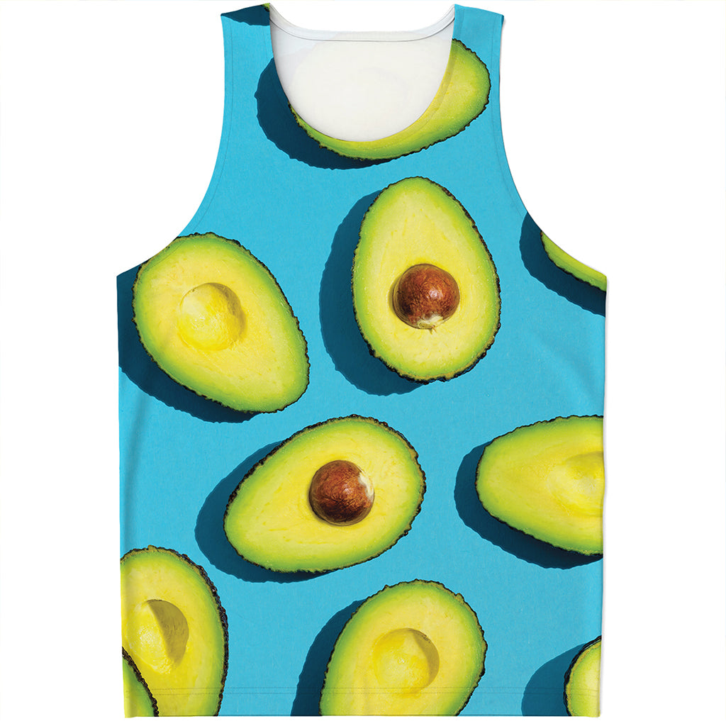 Avocado Cut In Half Print Men's Tank Top