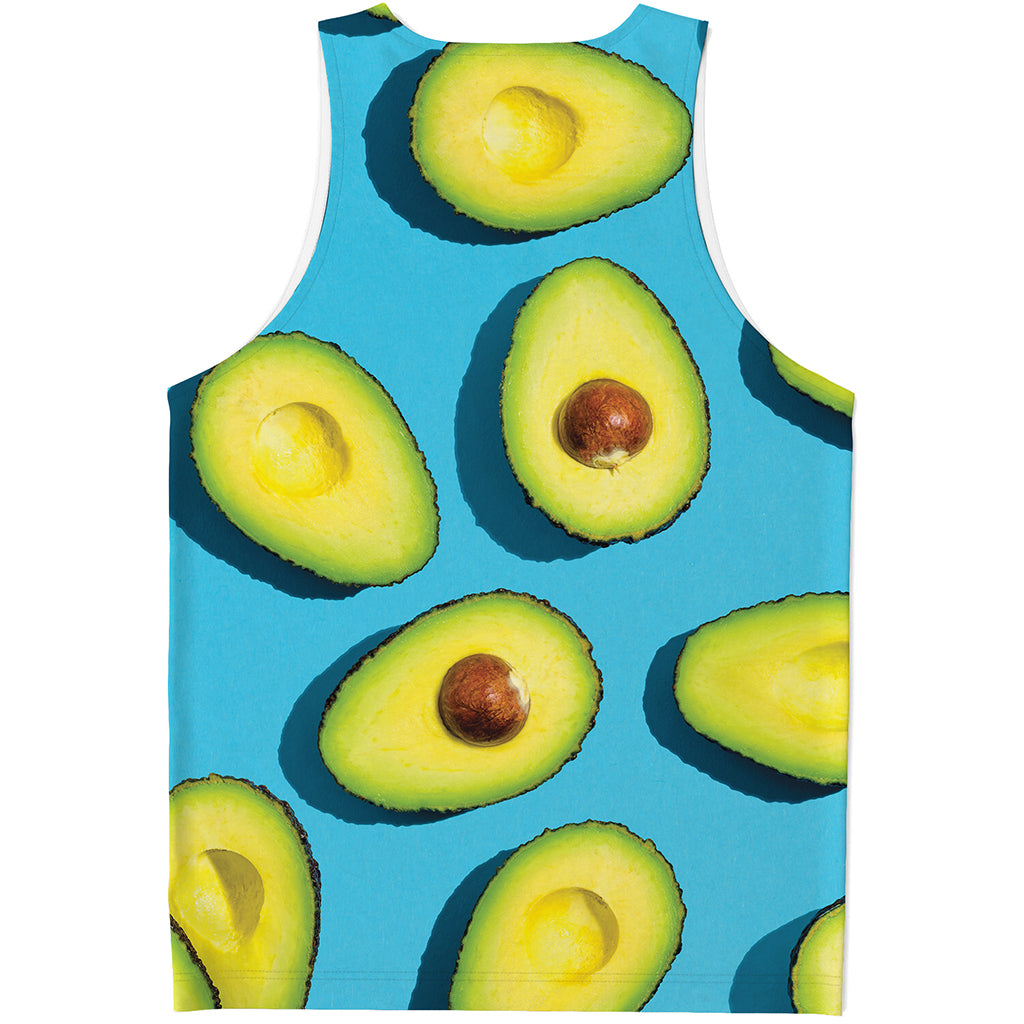 Avocado Cut In Half Print Men's Tank Top