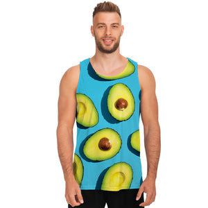 Avocado Cut In Half Print Men's Tank Top