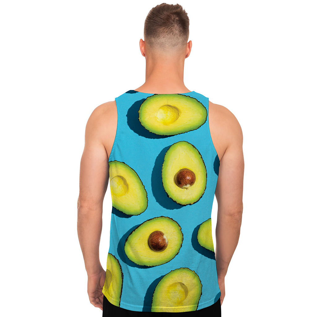 Avocado Cut In Half Print Men's Tank Top