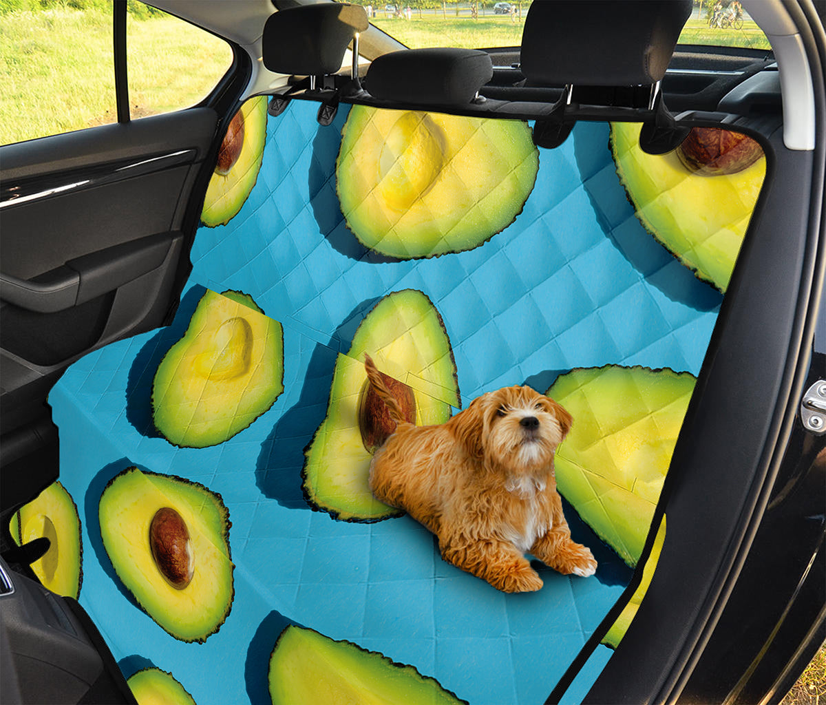 Avocado Cut In Half Print Pet Car Back Seat Cover