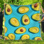 Avocado Cut In Half Print Quilt