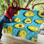 Avocado Cut In Half Print Quilt