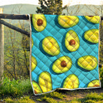 Avocado Cut In Half Print Quilt