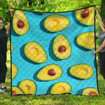 Avocado Cut In Half Print Quilt