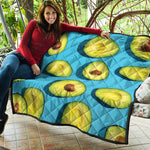 Avocado Cut In Half Print Quilt