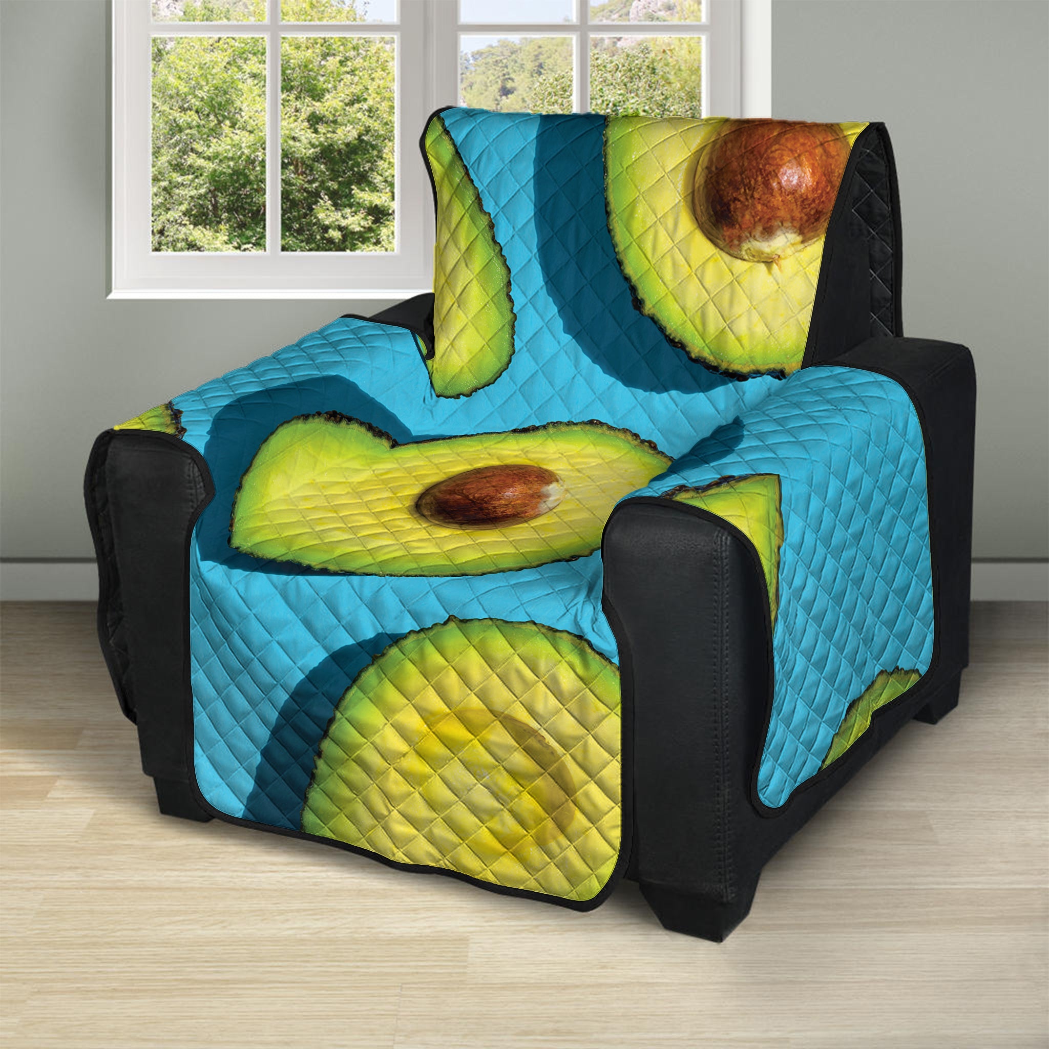 Avocado Cut In Half Print Recliner Protector