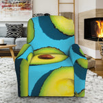 Avocado Cut In Half Print Recliner Slipcover