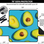 Avocado Cut In Half Print Sofa Protector