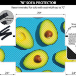 Avocado Cut In Half Print Sofa Protector