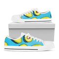 Avocado Cut In Half Print White Low Top Sneakers