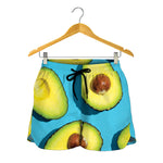 Avocado Cut In Half Print Women's Shorts