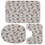 Aztec Giraffe Pattern Print 3 Piece Bath Mat Set