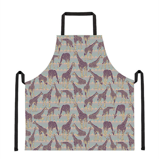 Aztec Giraffe Pattern Print Apron