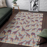 Aztec Giraffe Pattern Print Area Rug GearFrost