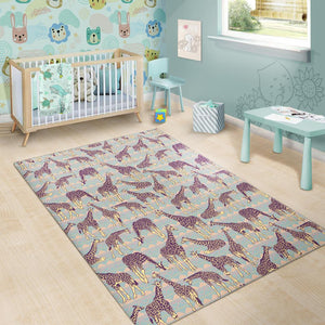 Aztec Giraffe Pattern Print Area Rug GearFrost