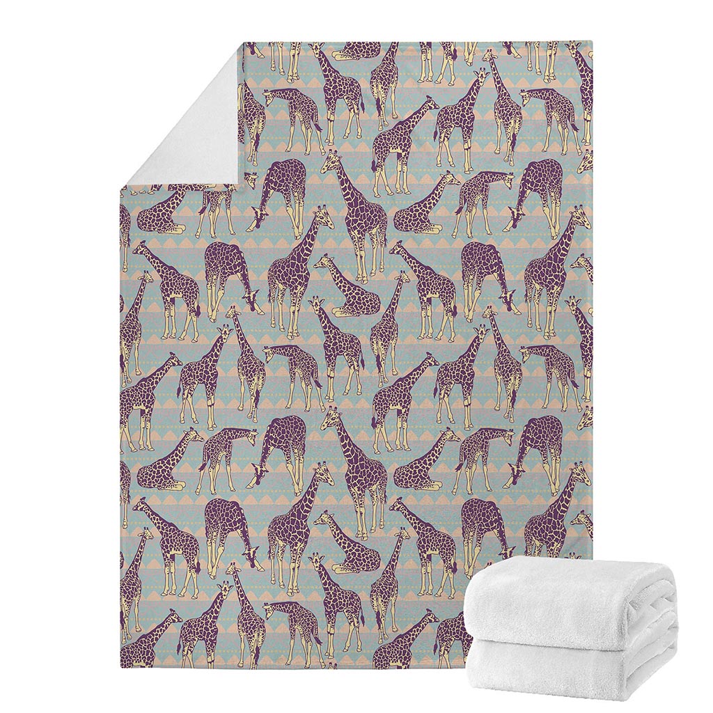 Aztec Giraffe Pattern Print Blanket