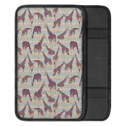 Aztec Giraffe Pattern Print Car Center Console Cover