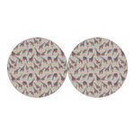 Aztec Giraffe Pattern Print Car Coasters