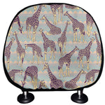 Aztec Giraffe Pattern Print Car Headrest Covers