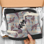 Aztec Giraffe Pattern Print Comfy Boots GearFrost