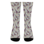Aztec Giraffe Pattern Print Crew Socks