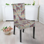 Aztec Giraffe Pattern Print Dining Chair Slipcover