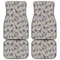 Aztec Giraffe Pattern Print Front and Back Car Floor Mats