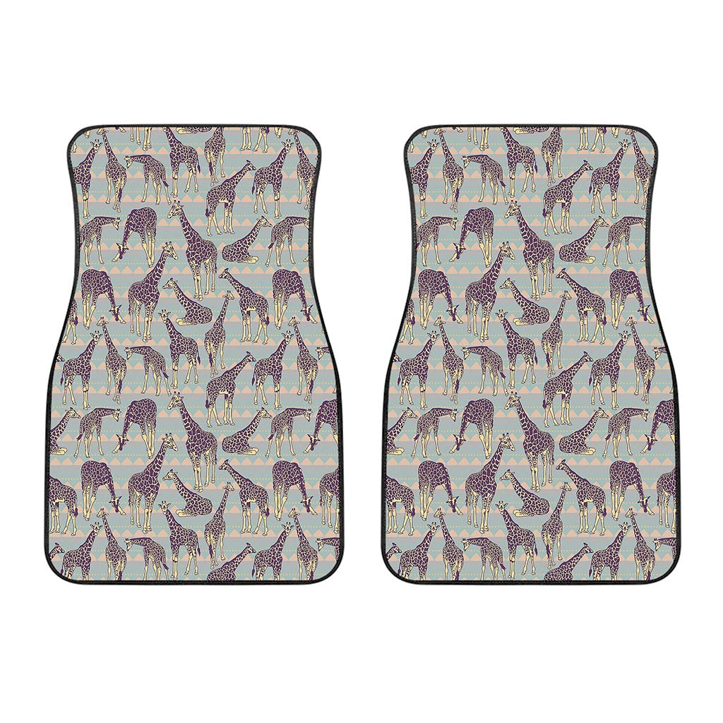 Aztec Giraffe Pattern Print Front Car Floor Mats