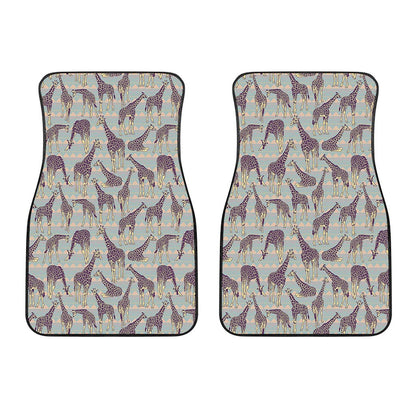 Aztec Giraffe Pattern Print Front Car Floor Mats