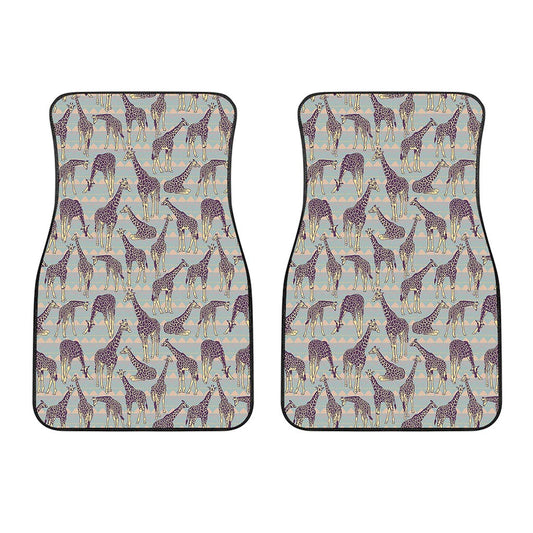 Aztec Giraffe Pattern Print Front Car Floor Mats