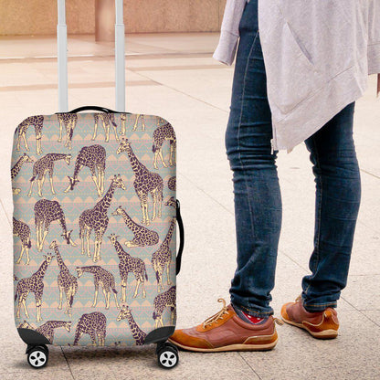 Aztec Giraffe Pattern Print Luggage Cover GearFrost