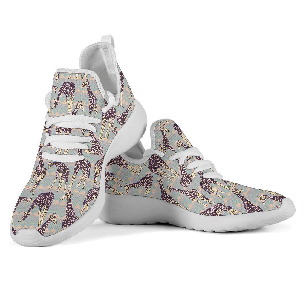 Aztec Giraffe Pattern Print Mesh Knit Shoes GearFrost