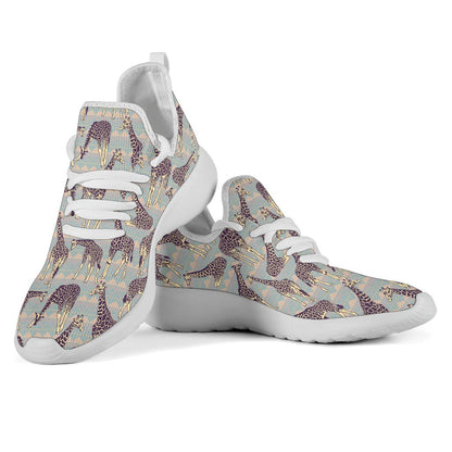 Aztec Giraffe Pattern Print Mesh Knit Shoes GearFrost