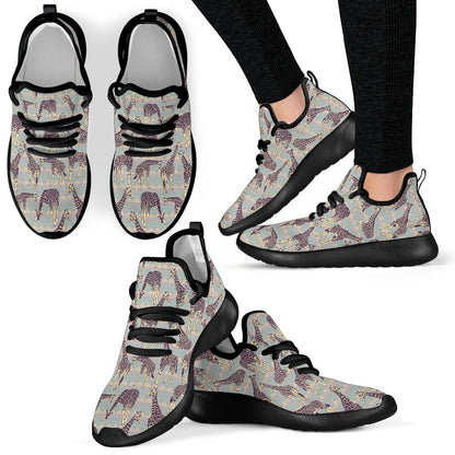Aztec Giraffe Pattern Print Mesh Knit Shoes GearFrost