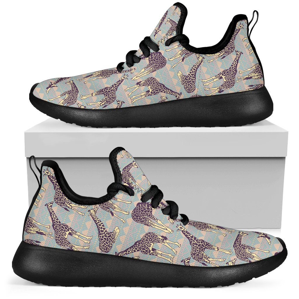 Aztec Giraffe Pattern Print Mesh Knit Shoes GearFrost