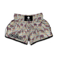 Aztec Giraffe Pattern Print Muay Thai Boxing Shorts