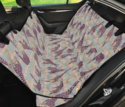 Aztec Giraffe Pattern Print Pet Car Back Seat Cover