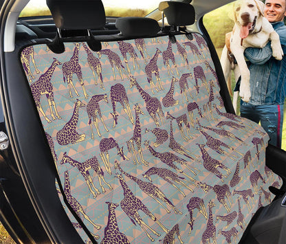 Aztec Giraffe Pattern Print Pet Car Back Seat Cover