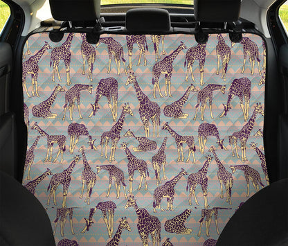 Aztec Giraffe Pattern Print Pet Car Back Seat Cover