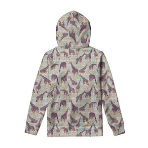 Aztec Giraffe Pattern Print Pullover Hoodie