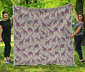 Aztec Giraffe Pattern Print Quilt