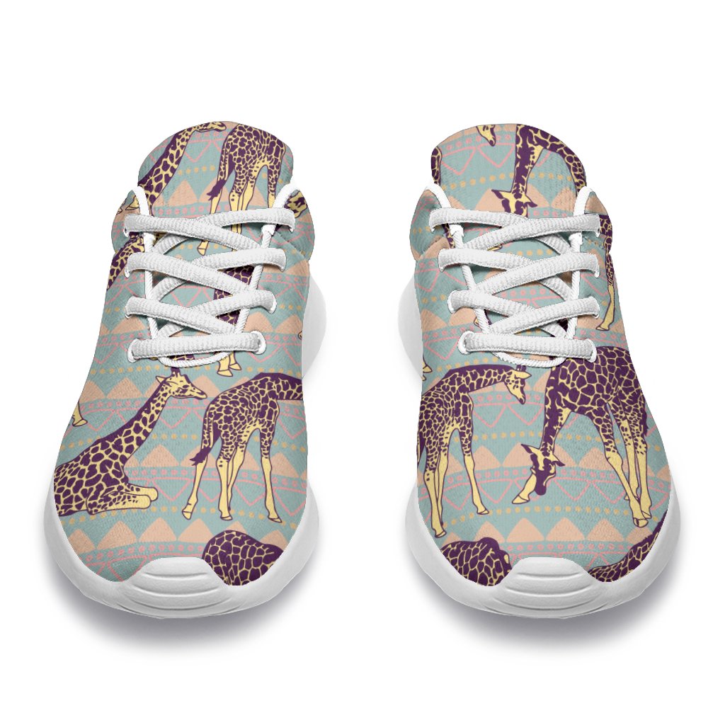 Aztec Giraffe Pattern Print Sport Shoes GearFrost