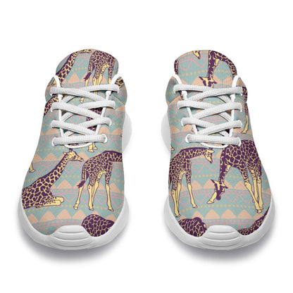 Aztec Giraffe Pattern Print Sport Shoes GearFrost