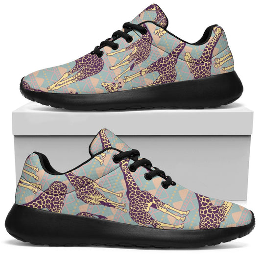 Aztec Giraffe Pattern Print Sport Shoes GearFrost