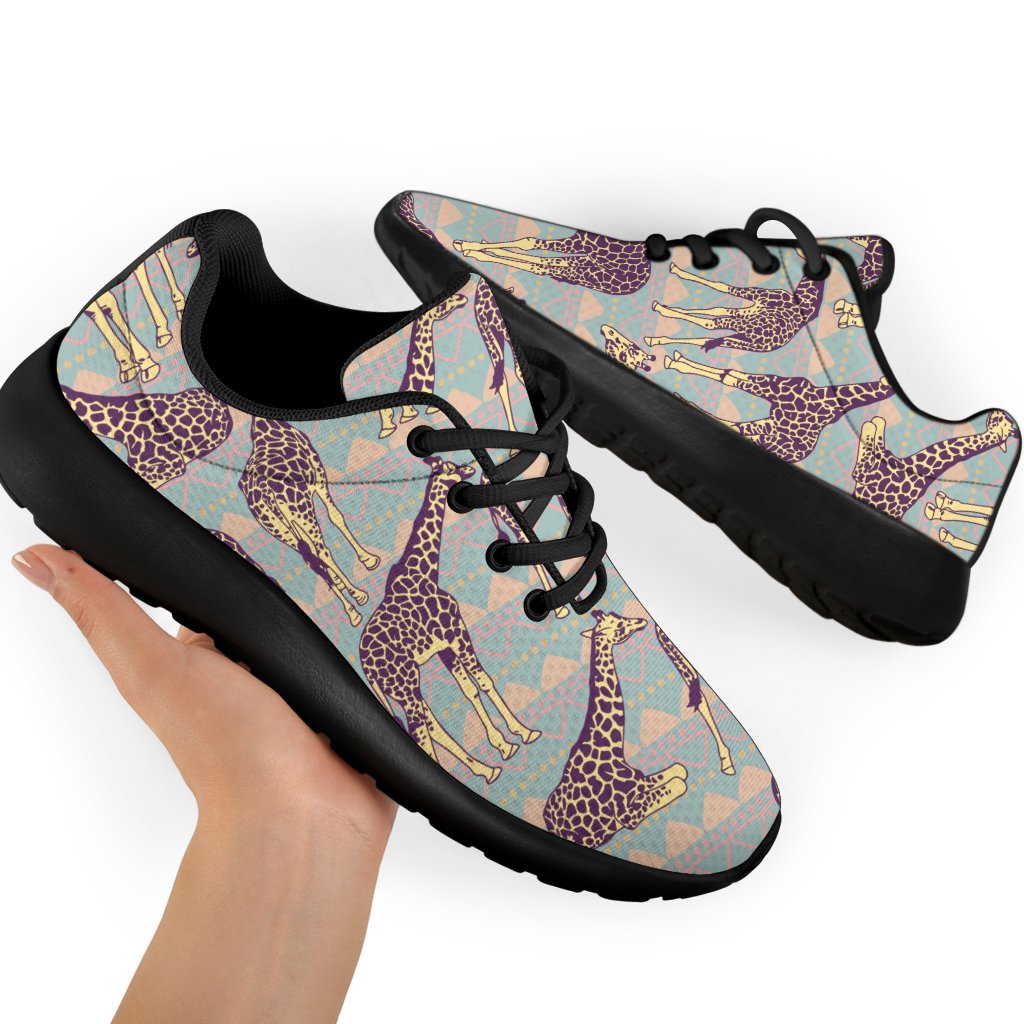 Aztec Giraffe Pattern Print Sport Shoes GearFrost