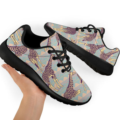 Aztec Giraffe Pattern Print Sport Shoes GearFrost